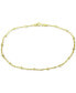 Beaded Singapore Link Ankle Bracelet in 18k Gold-Plated Sterling Silver, Created for Macy's