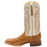 Фото #3 товара Justin Boots Pascoe Ostrich Square Toe Cowboy Mens Beige, Brown Dress Boots 809