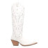 Фото #1 товара Dingo Rhymin Embroidered Snip Toe Cowboy Womens White Casual Boots DI201-100