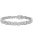 ფოტო #1 პროდუქტის Diamond Heart Link Bracelet (1 ct. t.w.) in 10k White Gold