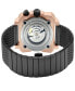 ფოტო #3 პროდუქტის Men's Xo Submarine Swiss Automatic Black Stainless Steel Bracelet Watch 44mm