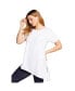 ფოტო #1 პროდუქტის Plus Size June + Vie Short-Sleeve Asymmetrical Tunic