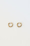 Фото #5 товара Серьги-кольца с покрытием золотом 999 пробы ZARA