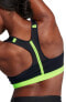 Фото #2 товара Топ спортивный Nike 187820 Женское компрессионное спортивное белье высокой поддержки черное/ярко-желтое размер S