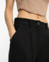 Фото #4 товара ASOS DESIGN Petite dad trouser with linen in black