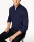 ფოტო #1 პროდუქტის Men's Quarter-Zip Merino Wool Blend Sweater, Created for Macy's