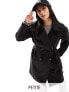 Noisy May Petite longline trench coat in black M - фото #3