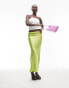 Фото #1 товара Topshop Tall satin bias maxi skirt in lime