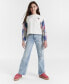 ფოტო #2 პროდუქტის Big Girls Vintage-Like Mid Rise Wide Leg Jeans