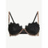 Sofia Intimates by Sofia Vergara Satin and Lace Balconette Bra Women's 40C Black