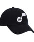 ფოტო #4 პროდუქტის Men's Black Utah Jazz Team Logo Clean Up Adjustable Hat