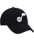 Men's Black Utah Jazz Team Logo Clean Up Adjustable Hat