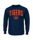 Фото #1 товара Men's Navy Auburn Tigers Big and Tall Arch Long Sleeve T-shirt