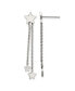 ფოტო #1 პროდუქტის Stainless Steel Polished Stars Dangle Earrings