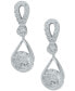 ფოტო #2 პროდუქტის Silver-Tone Cubic Zirconia Tear-Shape Drop Earrings