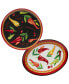 Фото #1 товара Certified Red Hot 2 Piece Melamine Platter Set: Round Platter, Oval Platter