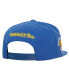 Men's White, Royal Golden State Warriors Retro Sport Colorblock Script Snapback Hat