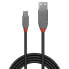 Фото #4 товара Lindy 3m USB 2.0 Type A to Micro-B Cable - Anthra Line - 3 m - USB A - Micro-USB B - USB 2.0 - 480 Mbit/s - Black - Grey