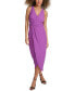 Фото #1 товара Women's Faux-Wrap Midi Dress