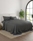 Фото #11 товара Expressed In Embossed by The Home Collection Striped 4 Piece Bed Sheet Set, California King