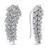 Design longitudinal earrings made of Klas EA287W silver