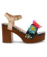 Фото #2 товара Women's Elayne Flower Wooden Platform Dress Sandals