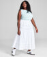 Фото #1 товара Plus Size Crochet Pull-On Maxi Skirt, Created for Macy's