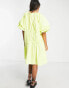 Фото #6 товара YAS ruched puff sleeve mini dress in yellow - YELLOW