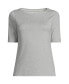 ფოტო #2 პროდუქტის Plus Size Supima Boatneck Top