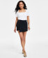 Фото #1 товара Belted D-Ring Mini Skort, Created for Macy's