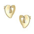 14k Gold Plated with Cubic Zirconia Modern Abstract Flower Stud Earrings