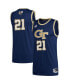 ფოტო #1 პროდუქტის Men's Number 21 Navy Georgia Tech Yellow Jackets Swingman Basketball Jersey