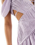 ASOS DESIGN gathered draped strap detail mini dress in lilac lila, 32 - фото #3