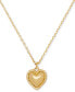 ფოტო #1 პროდუქტის Twisted Frame Heart Pendant Necklace, 16" + 3" extender