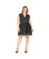 Plus Size Faux Wrap Sleeveless Empire Waist Midi Dress