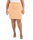 Фото #1 товара Plus Size Tweed Back-Slit Pencil Skirt, Created for Macy's