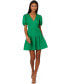 Women's Faux-Wrap Tiered Dress