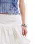 Weekday Netty volume mini skirt in white