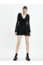 Фото #10 товара Платье Koton Mini Tulle Dress V-Neck Long Sleeve Lined