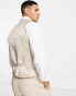 ASOS DESIGN wedding super skinny suit waistcoat in camel crosshatch