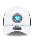 Фото #3 товара Men's White/Black Charlotte FC Court Sport Foam A-Frame 9FORTY Adjustable Trucker Hat