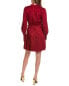 Фото #2 товара Jason Wu Pleated Jacquard Shirtdress Women's Red 10