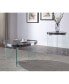 Фото #3 товара Noland Coffee Table, Gray High Gloss & Clear Glass (1Set/2Ctn)