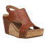 Фото #4 товара Corkys Tiffanee Studded Wedge Womens Brown Casual Sandals 41-0266-WHSK