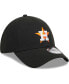 ფოტო #4 პროდუქტის Men's Black Houston Astros Logo 39THIRTY Flex Hat