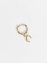 Фото #1 товара Accessorize single horseshoe hoop earring in gold