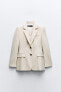 Fitted blazer with shoulder pads