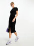 I Saw It First button through midi dress in black 36 - фото #1