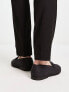 Фото #4 товара ASOS DESIGN loafers in black faux suede with snaffle detail