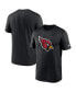 Фото #2 товара Men's Black Arizona Cardinals Legend Logo Performance T-shirt